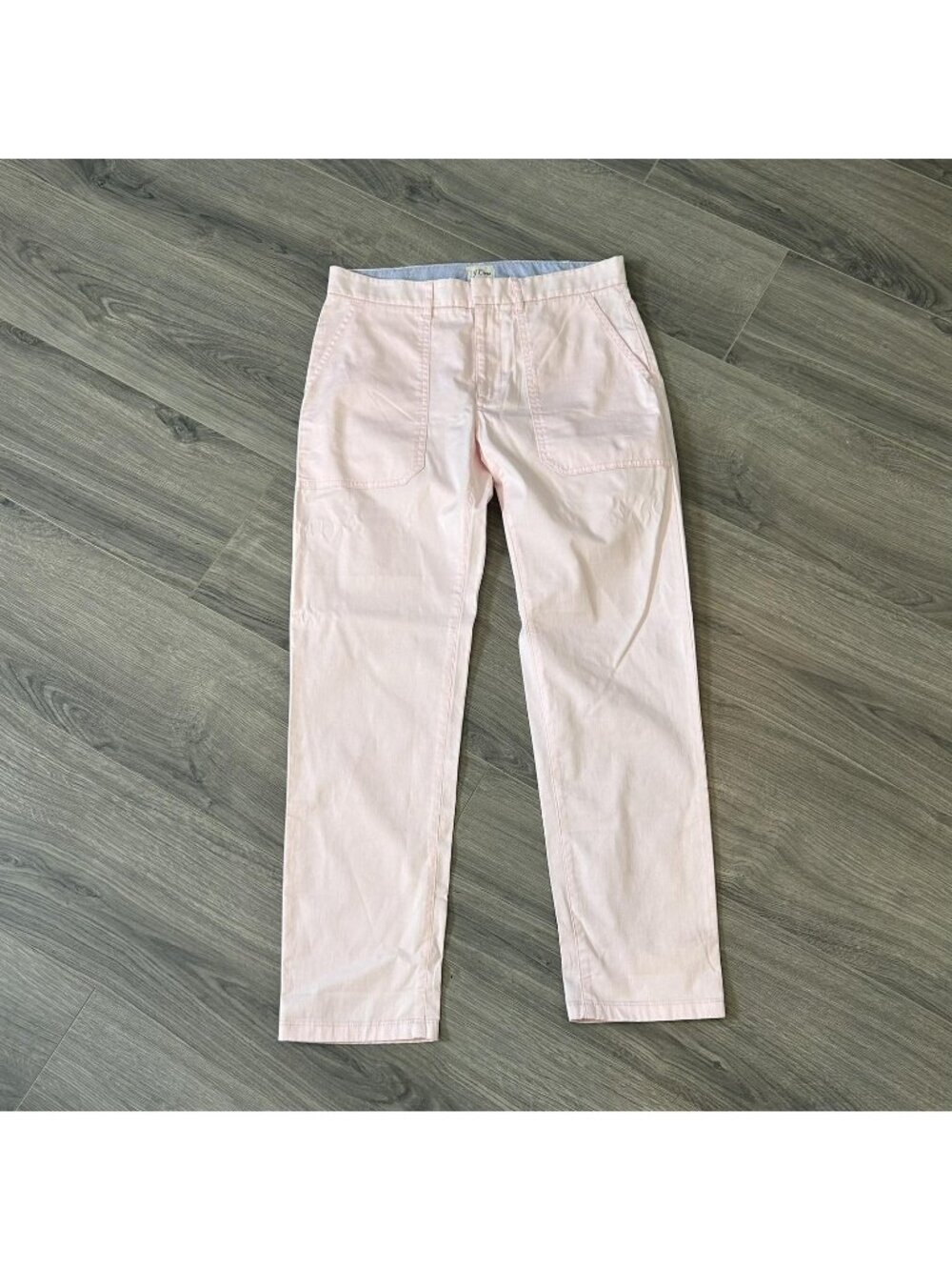 J.Crew Pants Womens 27 Pink Slim Boyfriend Chino Straight Stretch Patch Pocket